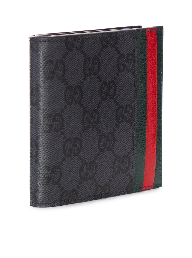 Gucci Gucci Men Bi-Fold Wallet With Card Slot And Web Ribbon