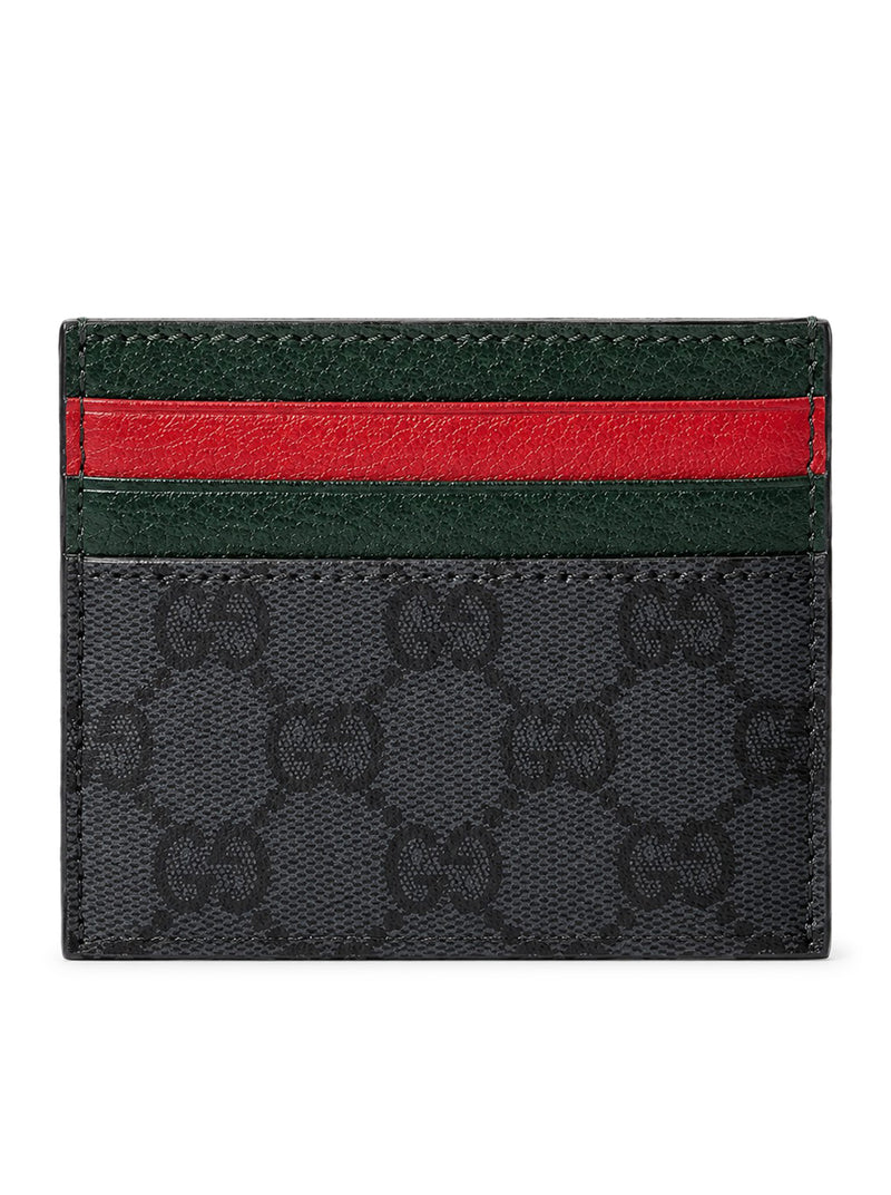 Gucci Gucci Men Card Holder With Card Slots And Web Ribbon