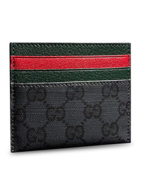 Gucci Gucci Men Card Holder With Card Slots And Web Ribbon