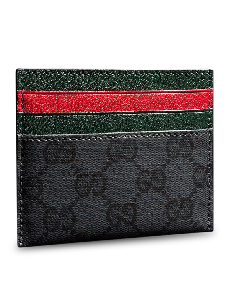 Gucci Gucci Men Card Holder With Card Slots And Web Ribbon
