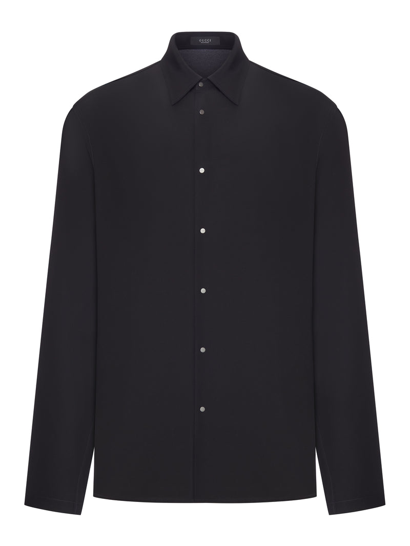 Gucci Men Black Silk Shirt