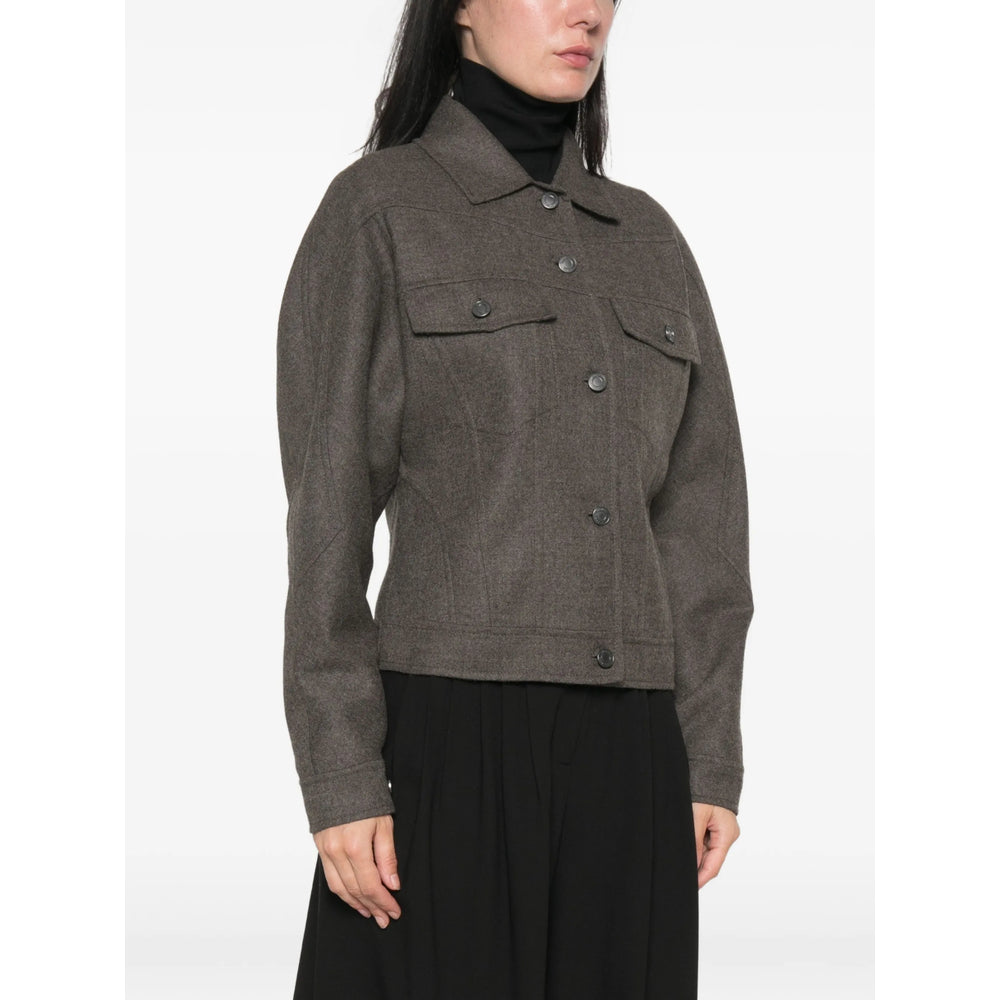 Max Mara Grey Coats - Single Breasted Coats Women