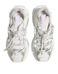 Dolce & Gabbana White Gray Low Top Space Sneakers Men's Shoes