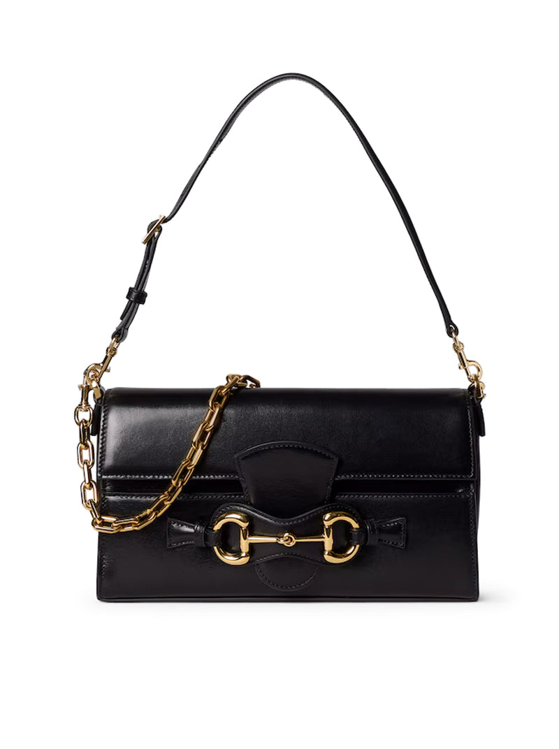 Gucci Women Narrow Horsebit Shoulder Bag Medium Size