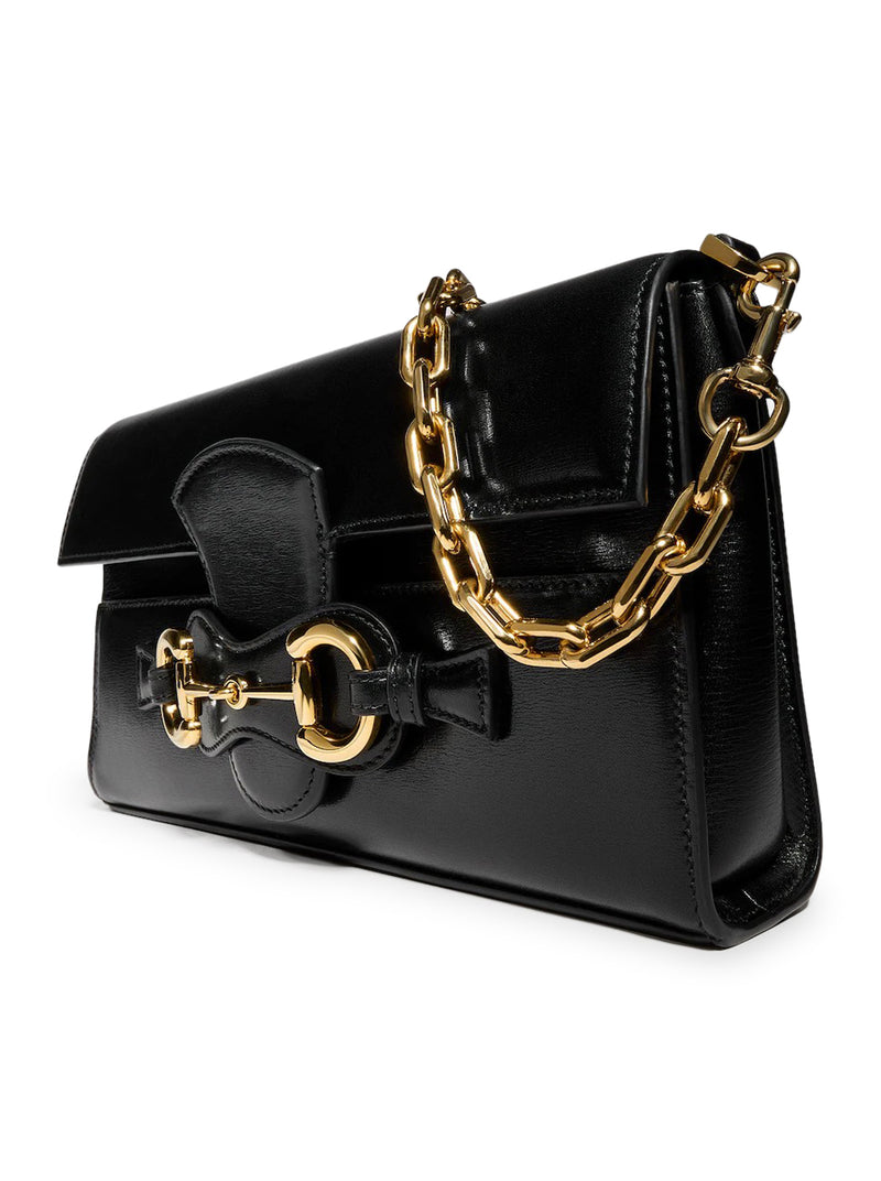 Gucci Women Narrow Horsebit Shoulder Bag Medium Size