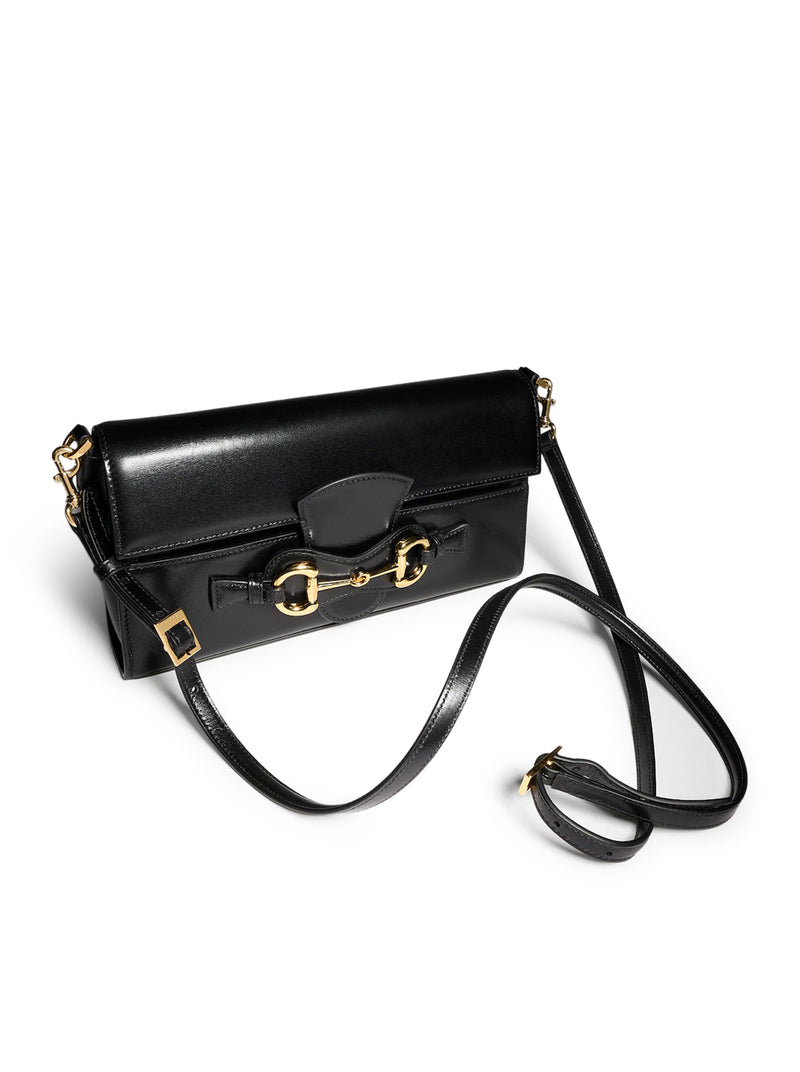 Gucci Women Narrow Horsebit Shoulder Bag Medium Size