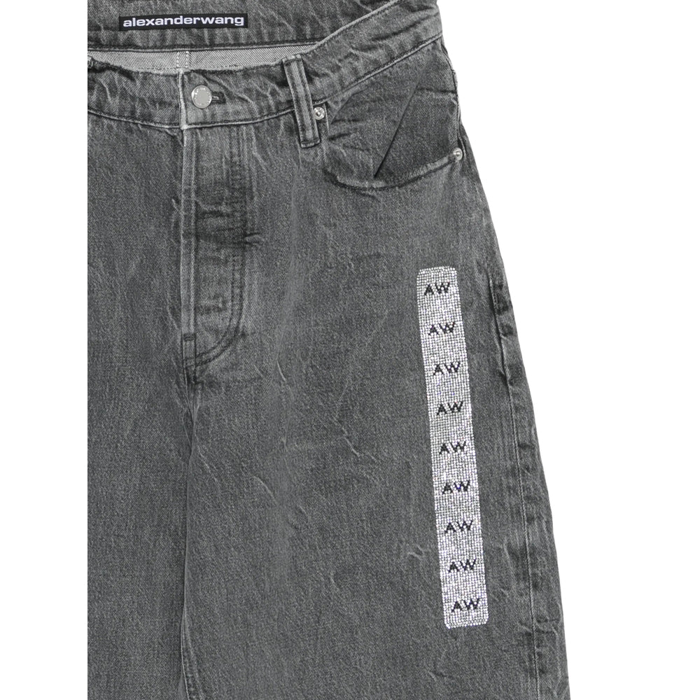 Alexander Wang Grey Denim - Wide-Leg Jeans Women – Bluefly