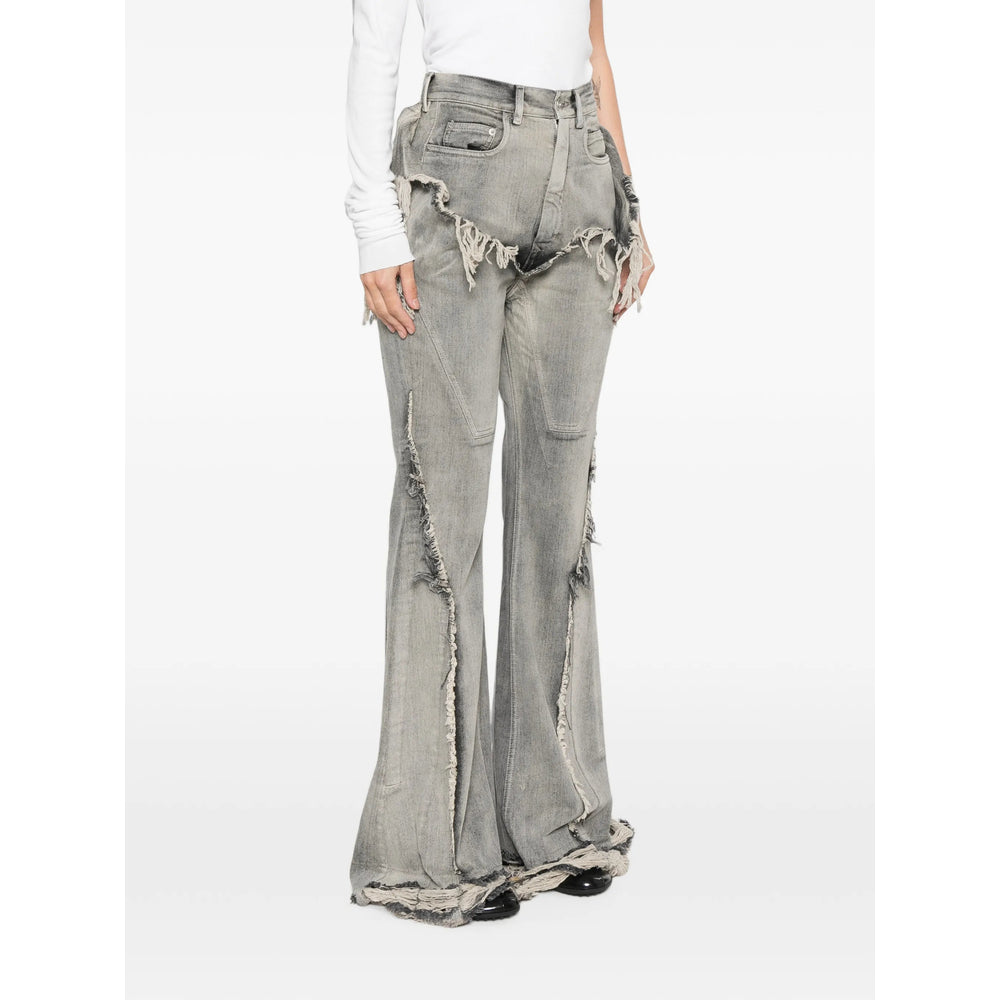 Rick Owens Drkshdw Grey Denim - Bootcut Jeans Women