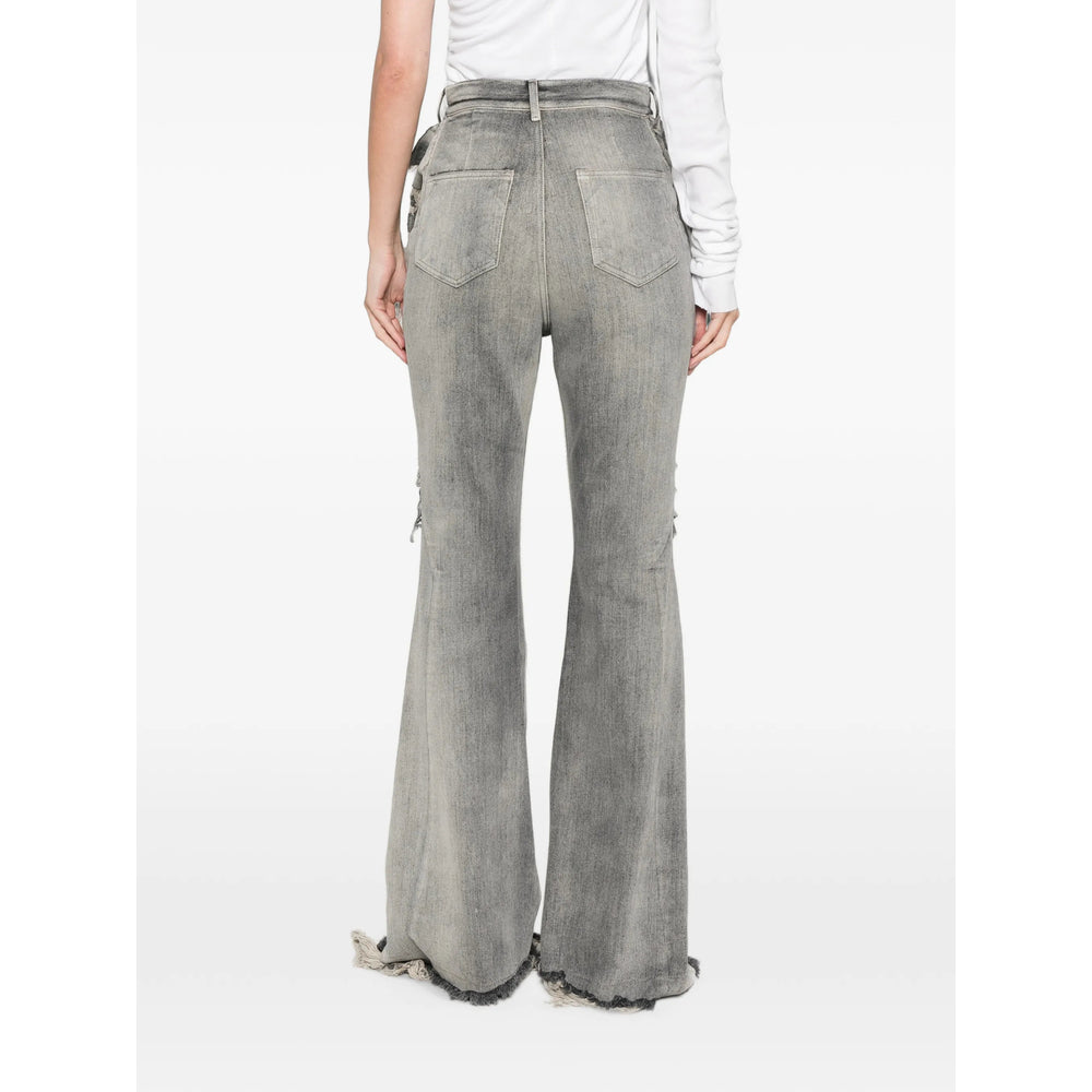 Rick Owens Drkshdw Grey Denim - Bootcut Jeans Women
