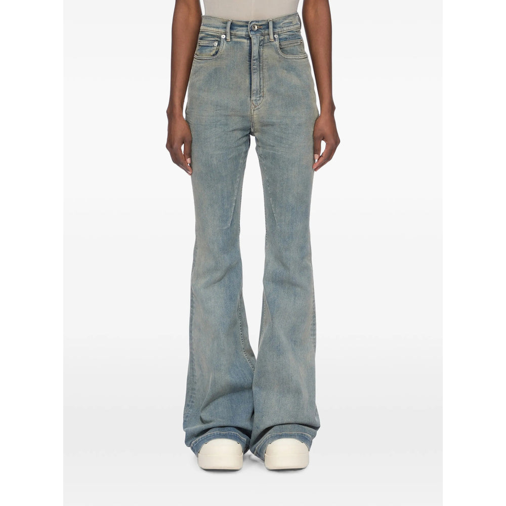Rick Owens Drkshdw Rick Owens Drkshdw Blue Denim - Flared Jeans Women