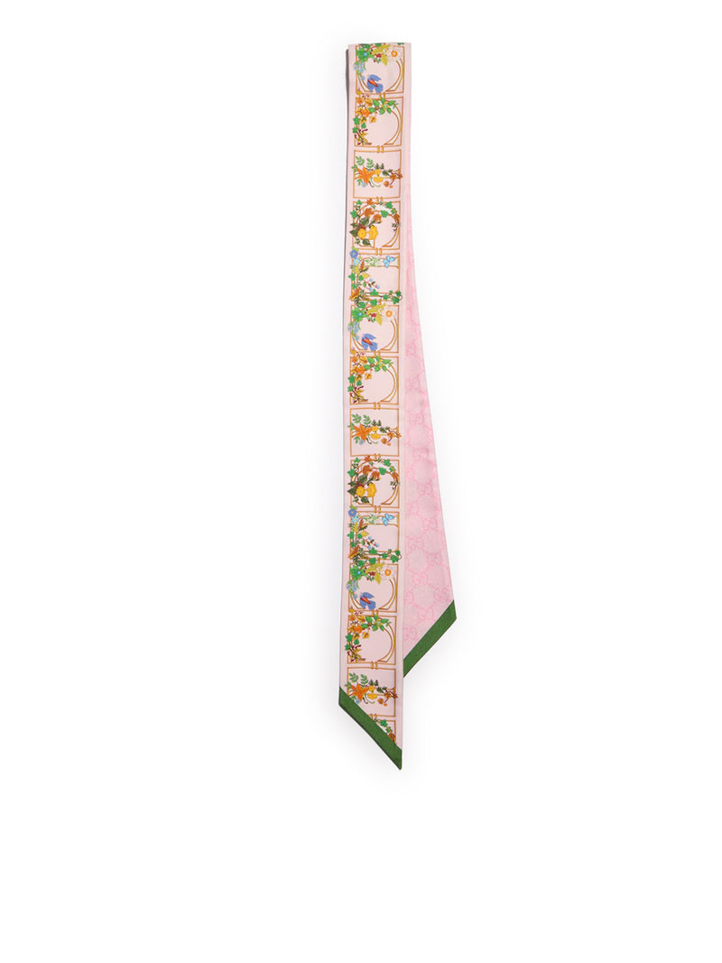 Gucci Women Gg Jacquard Silk Twill Printed Ribbon