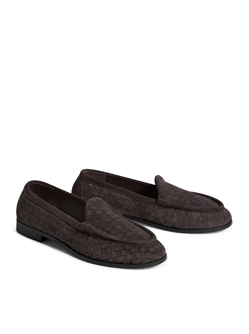 Bottega Veneta Men Silenzio Suede Loafers