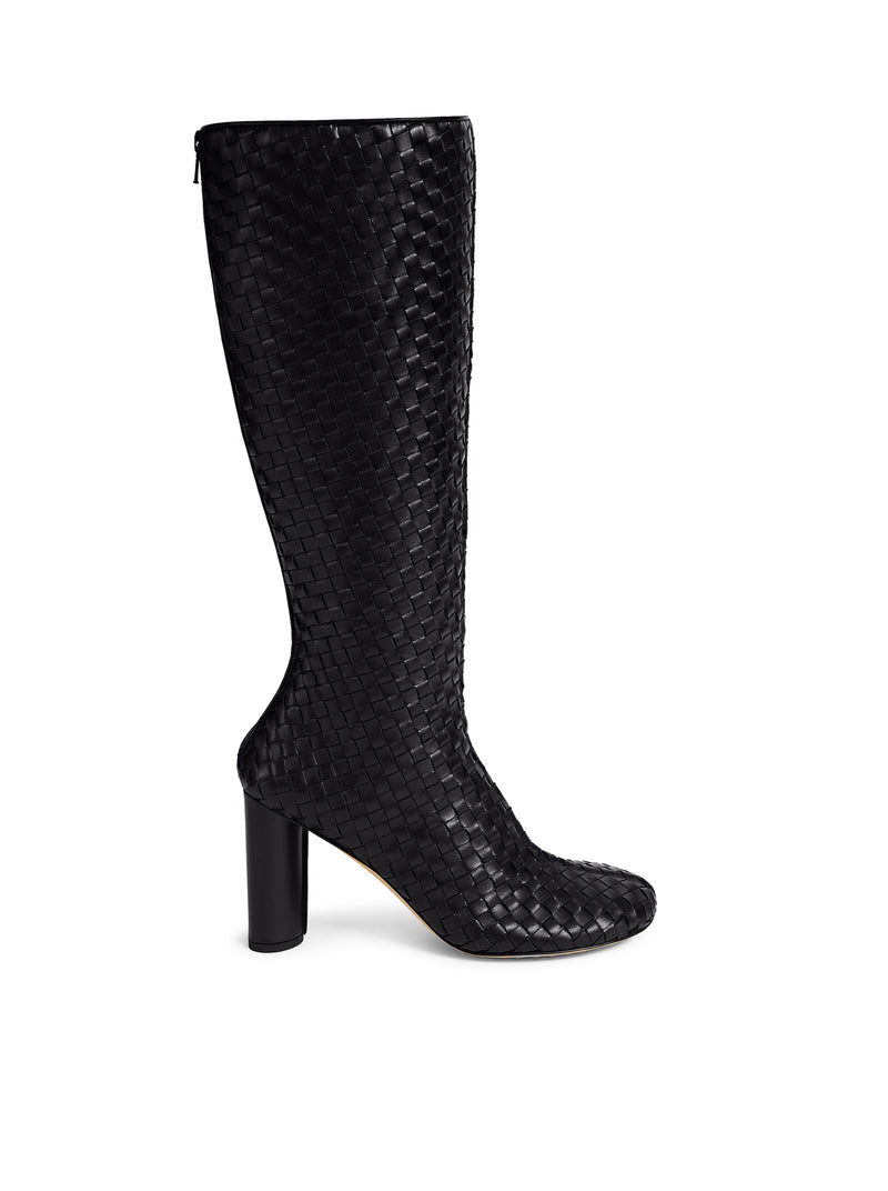Bottega Veneta Women Cherry Woven Leather Boots