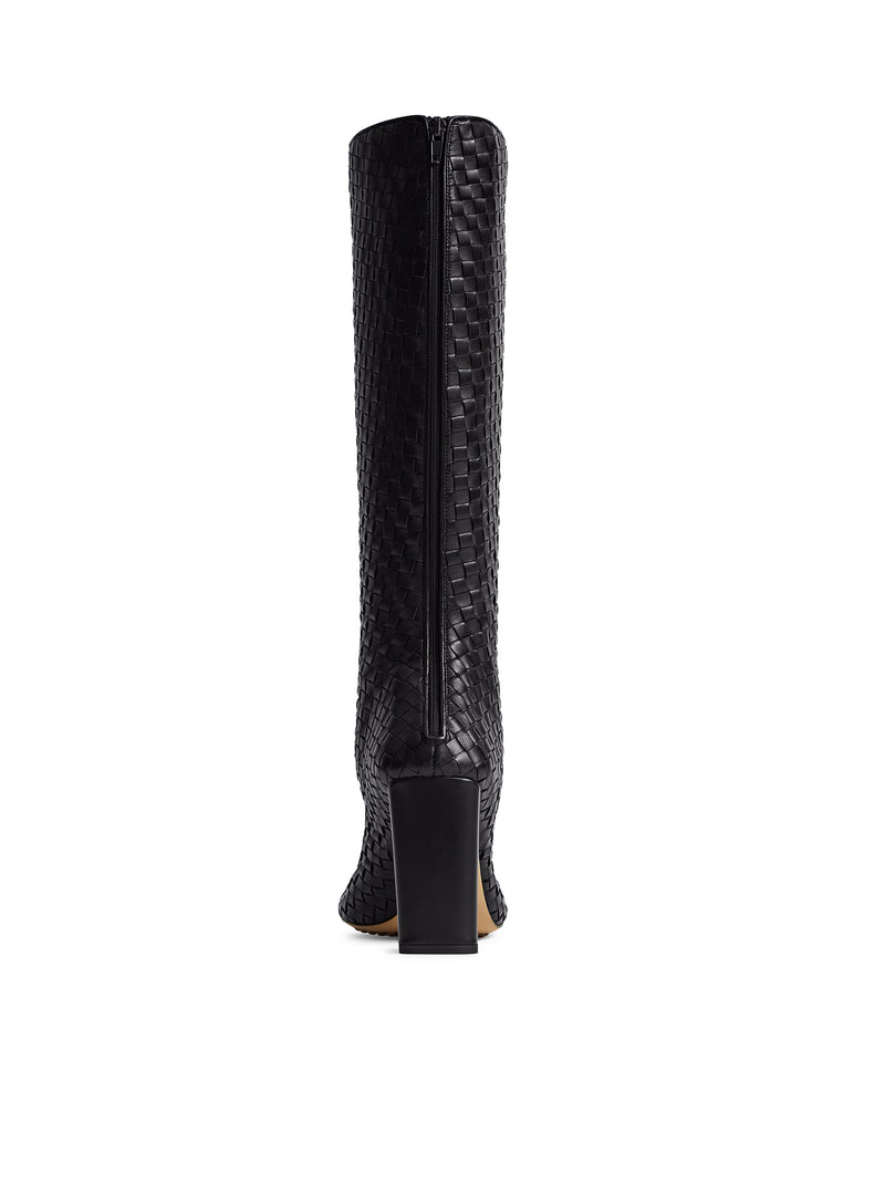 Bottega Veneta Women Cherry Woven Leather Boots
