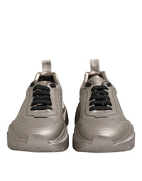 Dolce & Gabbana Silver DAYMASTER Leather Men Sneakers Men's Shoes