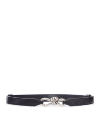 Bottega Veneta Bottega Veneta Women Nappa Belt With Braided Design And Emblem Knot Buckle