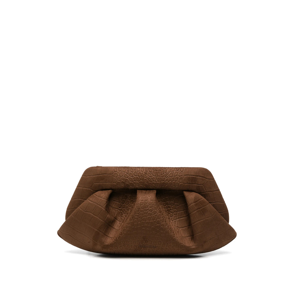 Themoirè Brown Clutch Bags Women