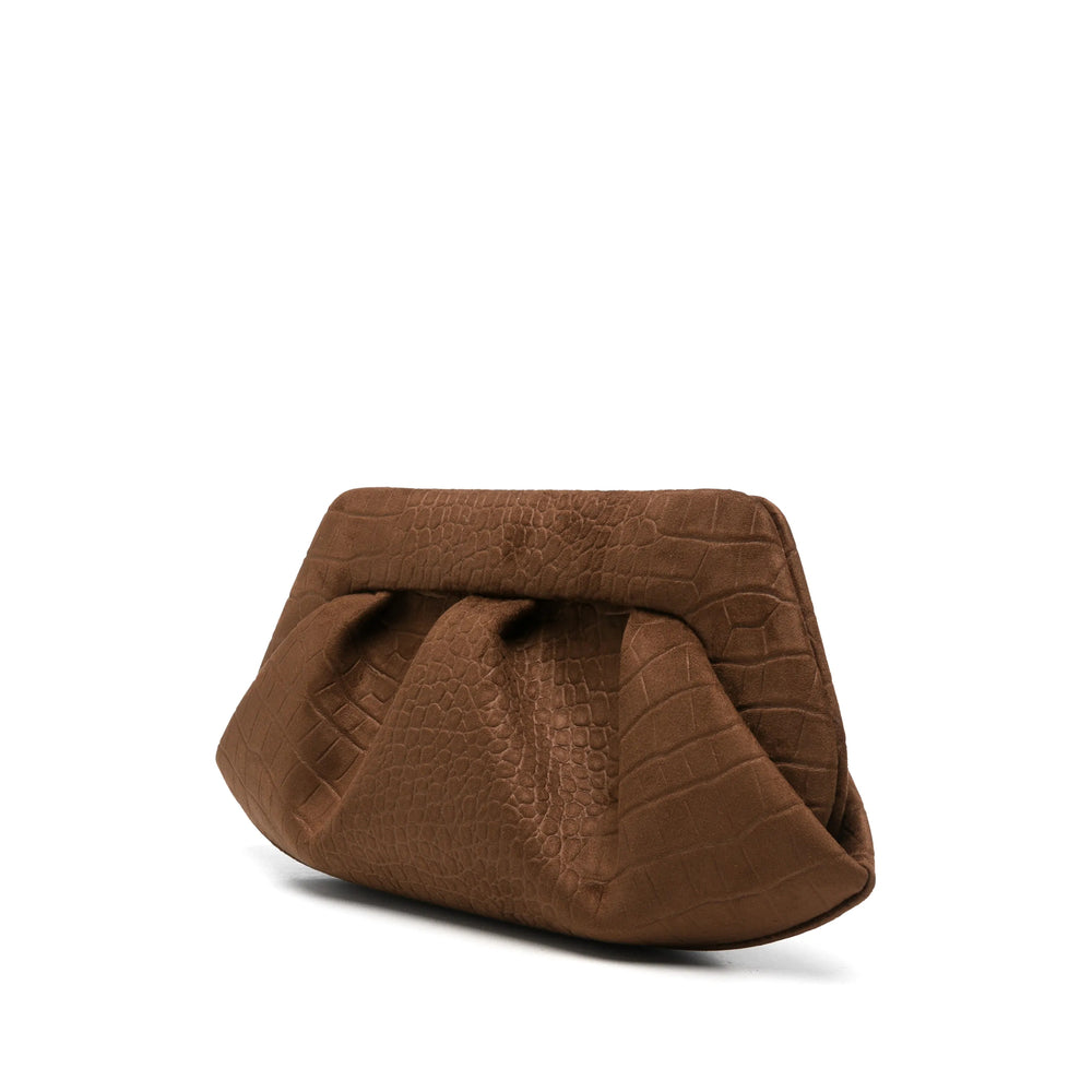 Themoirè Brown Clutch Bags Women