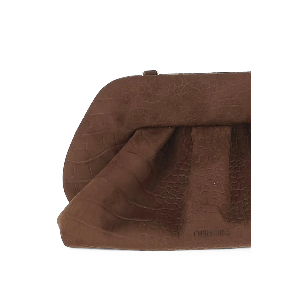 Themoirè Brown Clutch Bags Women