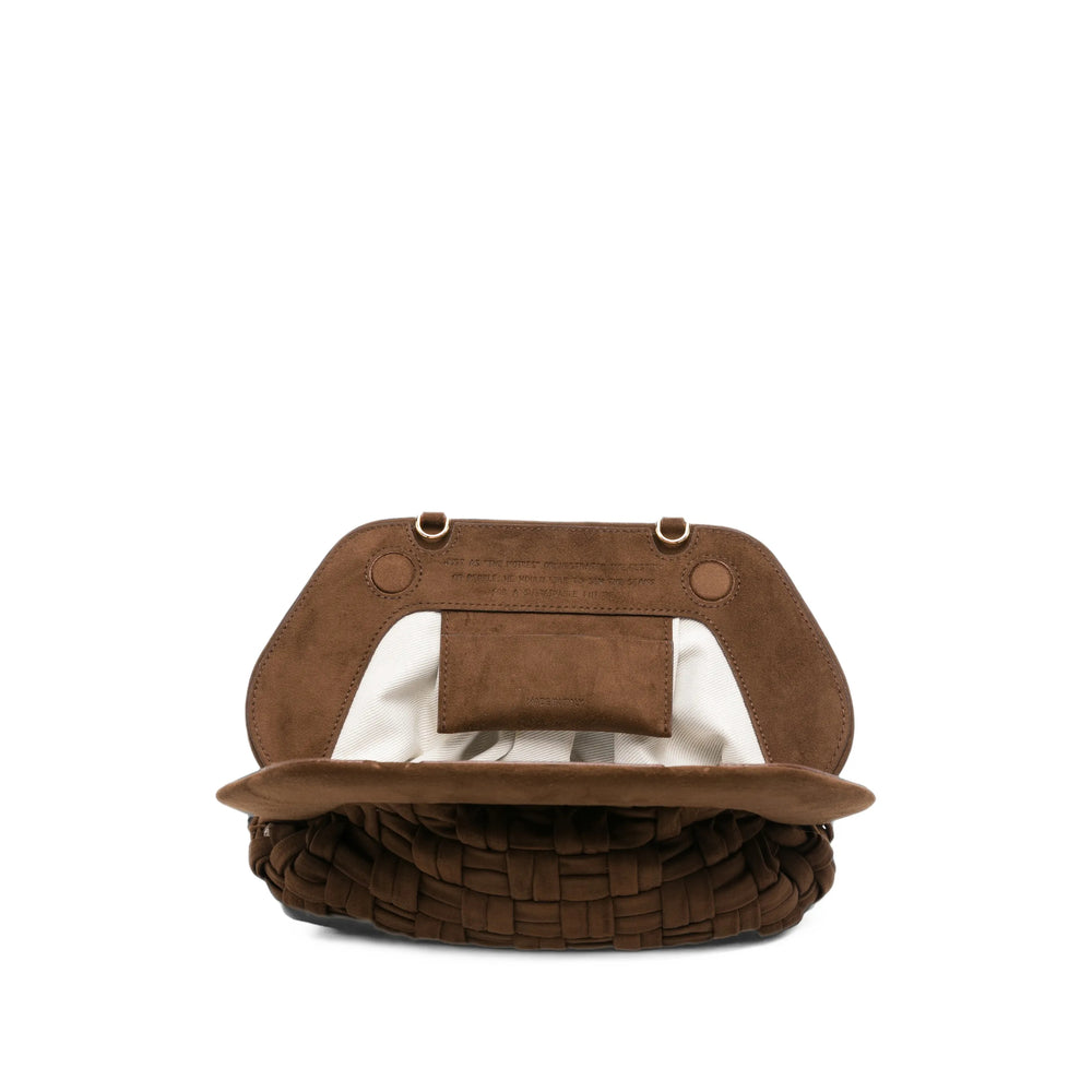 Themoirè Brown Clutch Bags Women