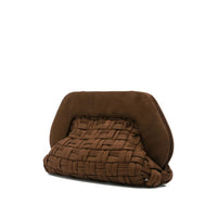 Themoirè Brown Clutch Bags Women