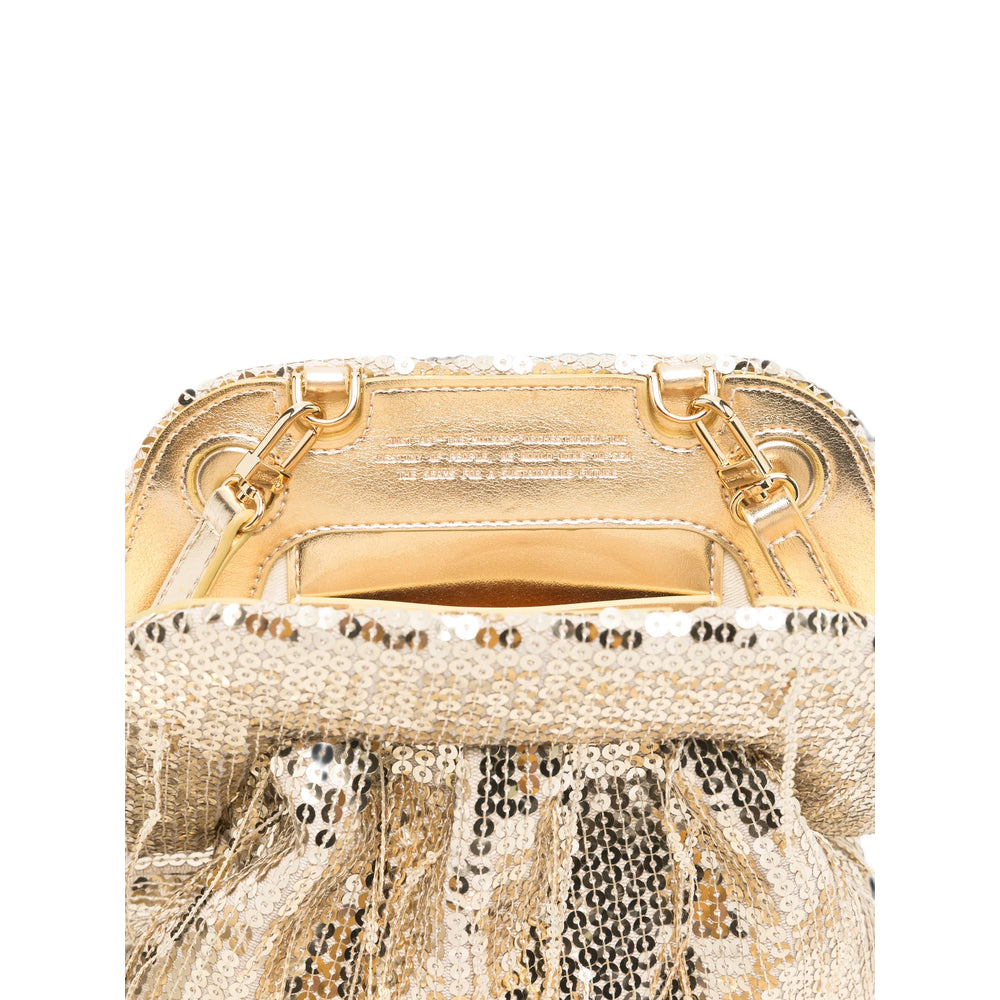 Themoirè Gold Clutch Bags Women