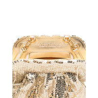 Themoirè Gold Clutch Bags Women