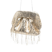 Themoirè Gold Clutch Bags Women