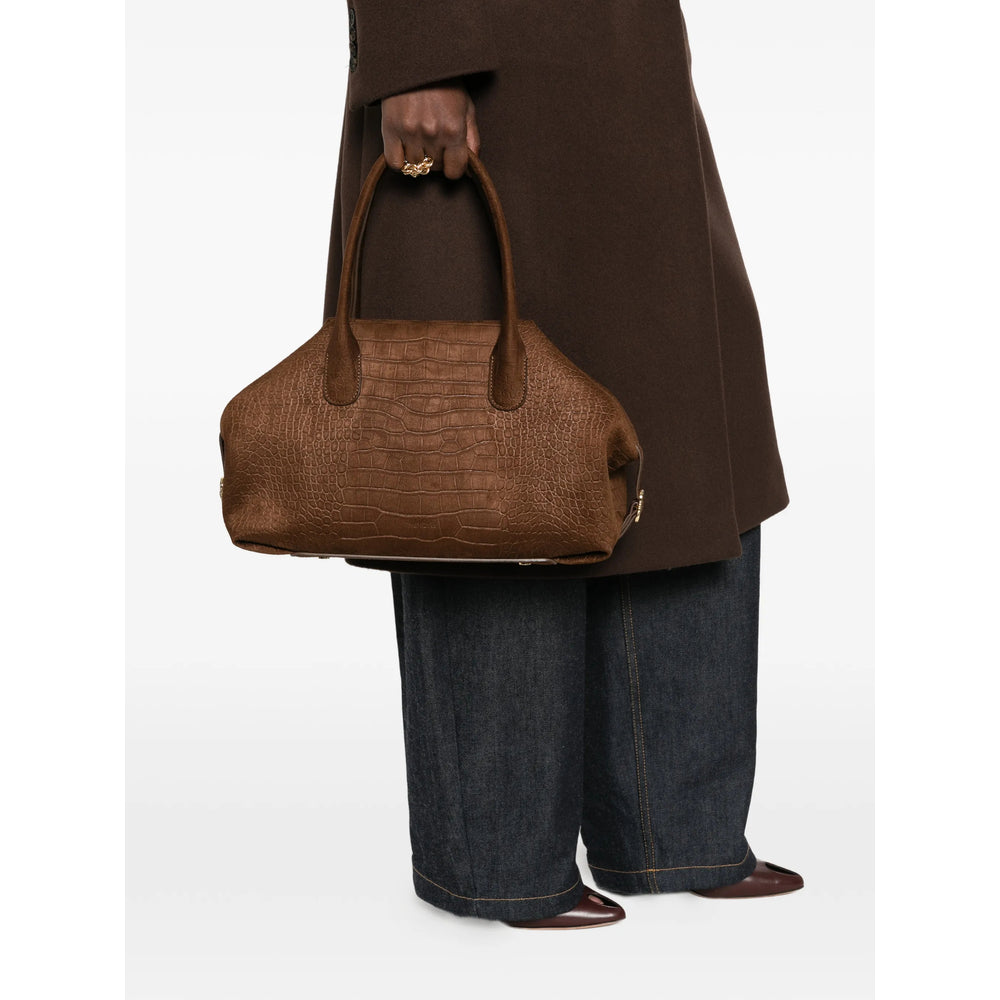 Themoirè Brown Tote Bags Women