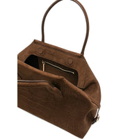 Themoirè Brown Tote Bags Women