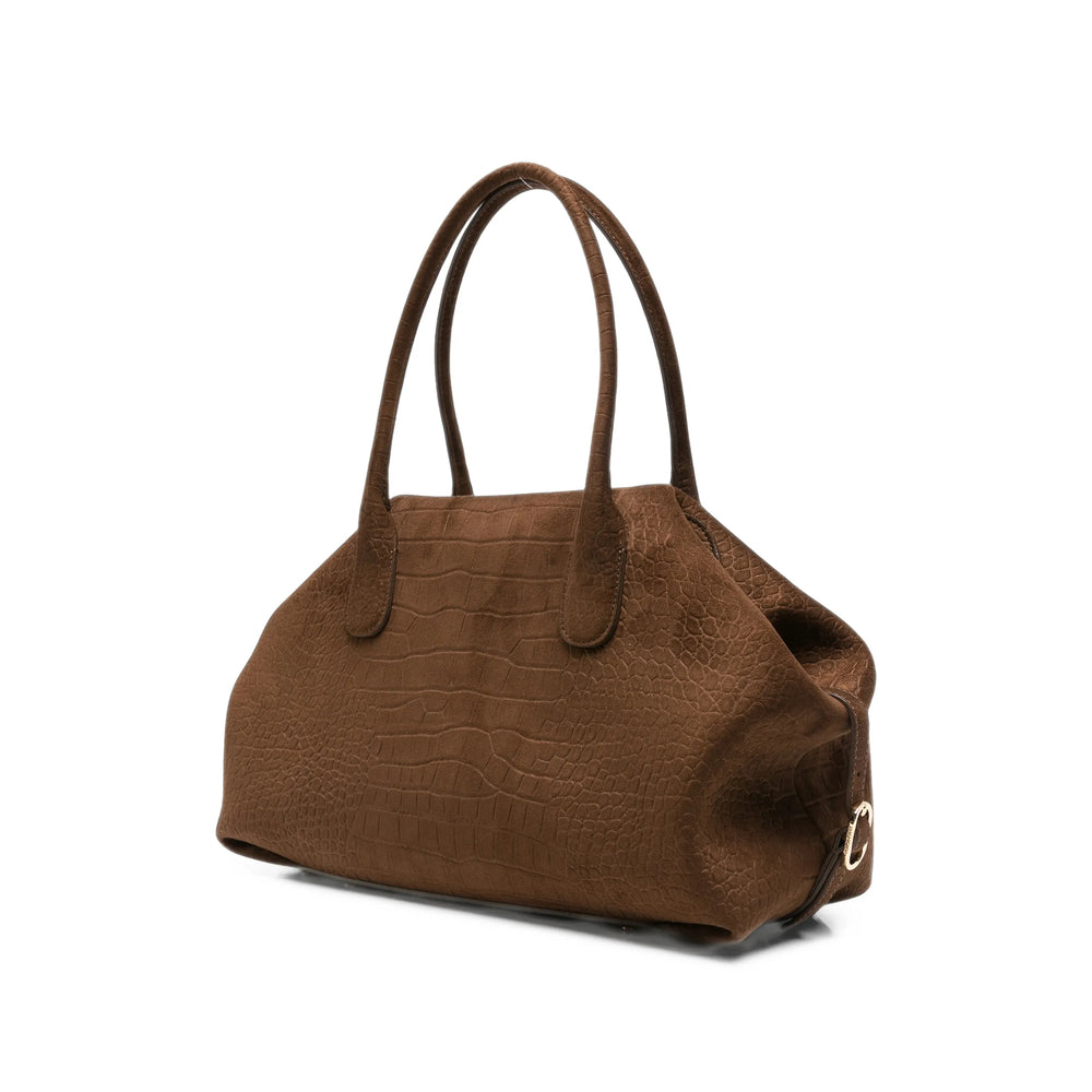 Themoirè Brown Tote Bags Women