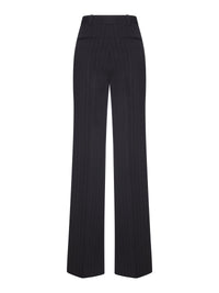Saint Laurent Saint Laurent Women Pinstriped Crêpe Tailored Trousers