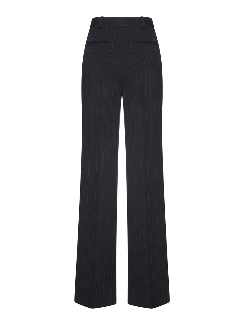 Saint Laurent Saint Laurent Women Pinstriped Crêpe Tailored Trousers