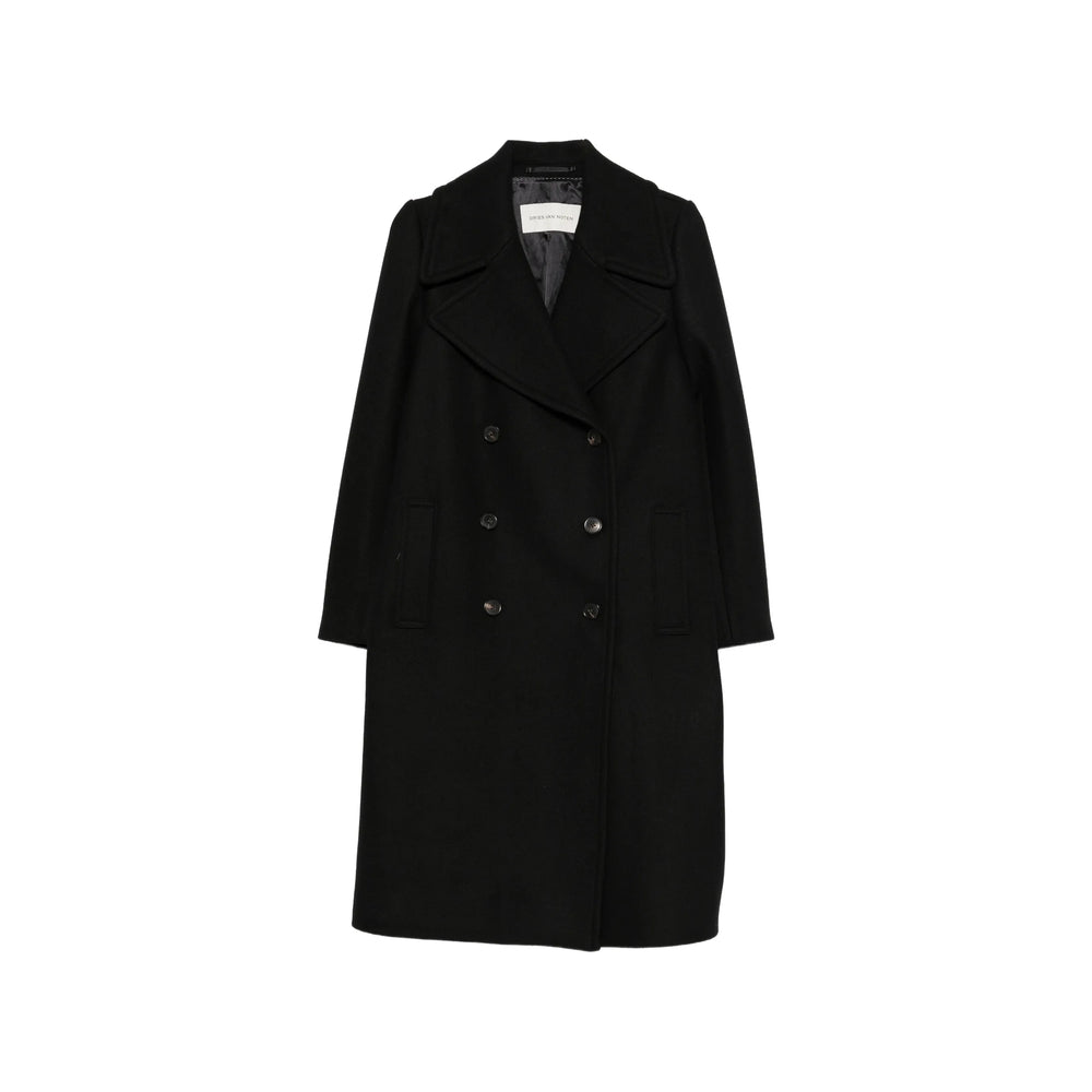 Dries Van Noten Black Coats - Double Breasted & Peacoats Women