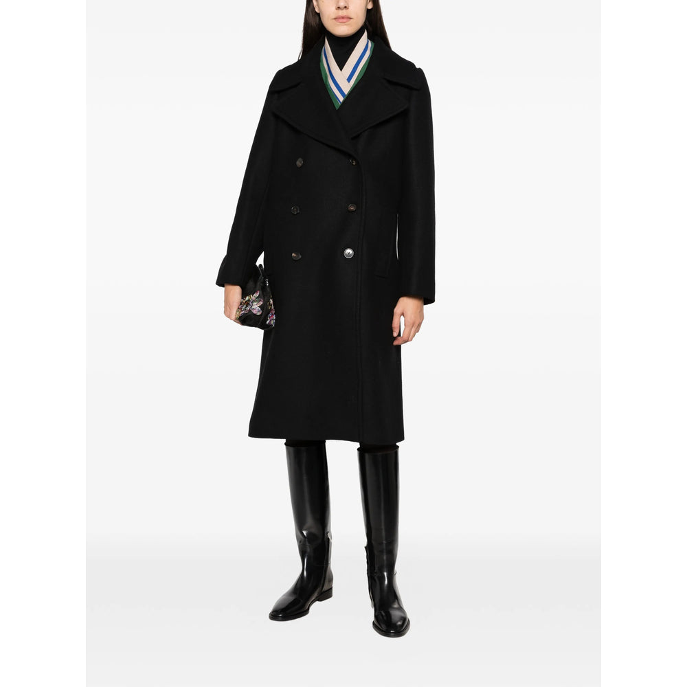 Dries Van Noten Black Coats - Double Breasted & Peacoats Women