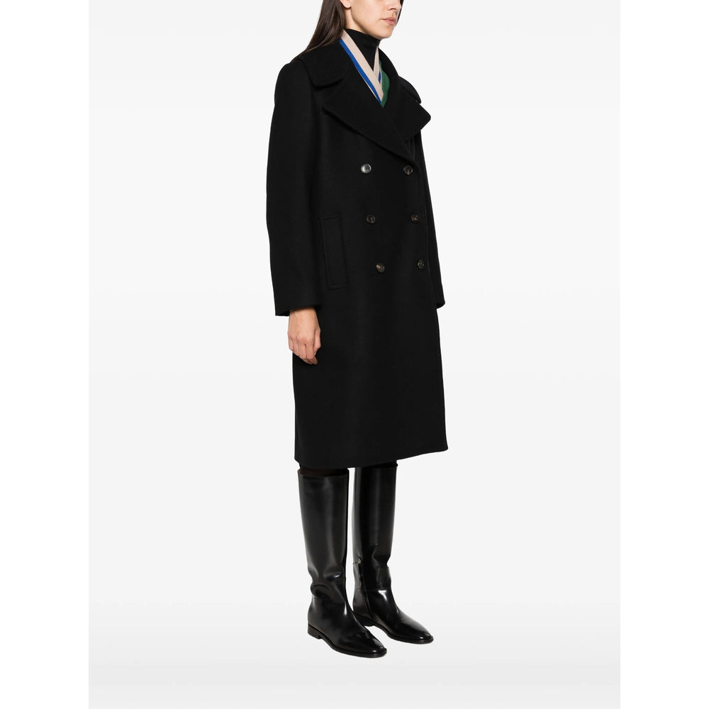 Dries Van Noten Black Coats - Double Breasted & Peacoats Women