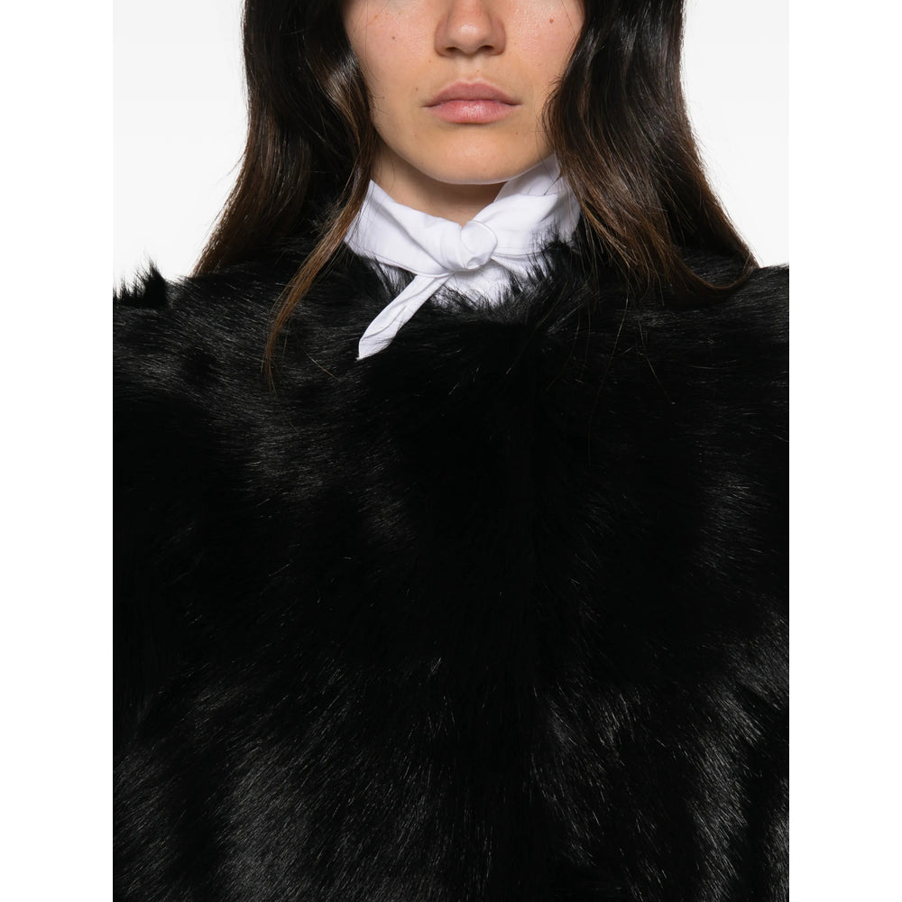 Toteme Black Coats - Faux Fur Coats Women