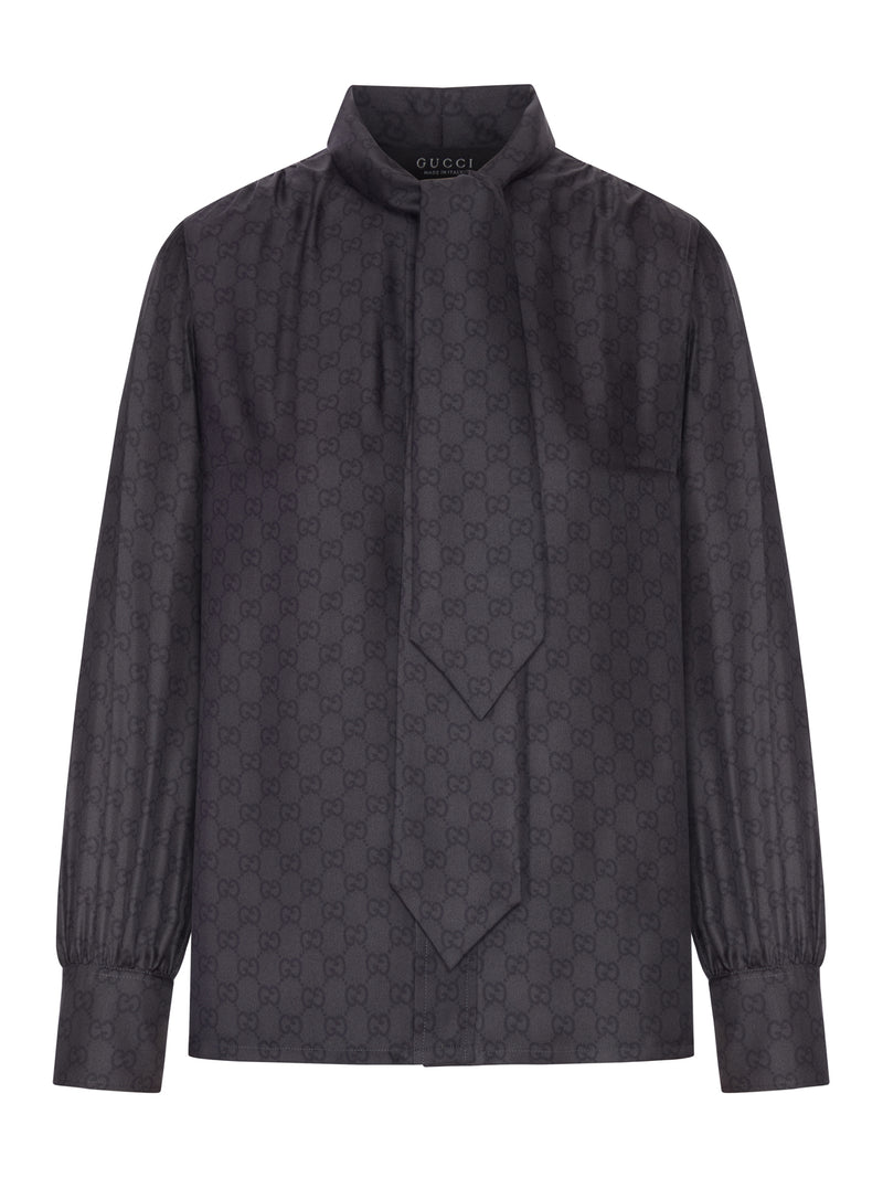 Gucci Gucci Women Printed Silk Twill Shirt