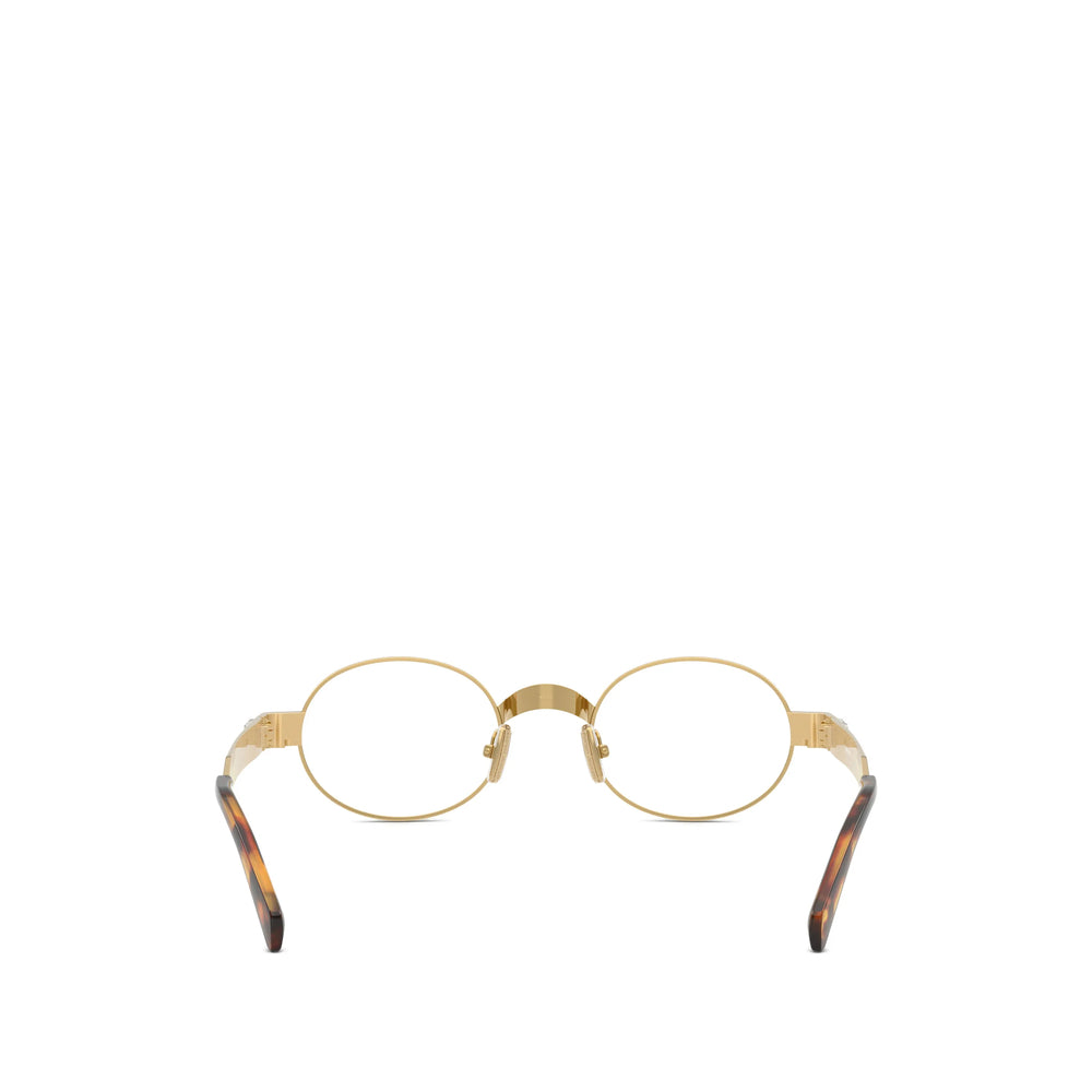 Miu Miu Gold Glasses & Frames Men