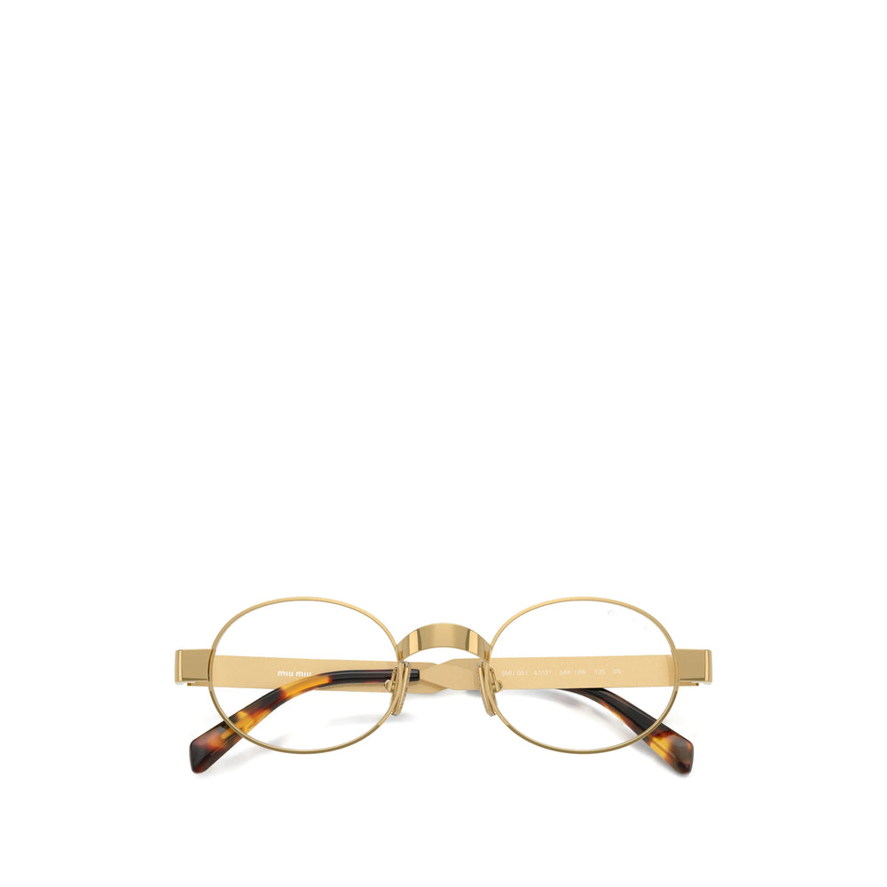 Miu Miu Gold Glasses & Frames Men