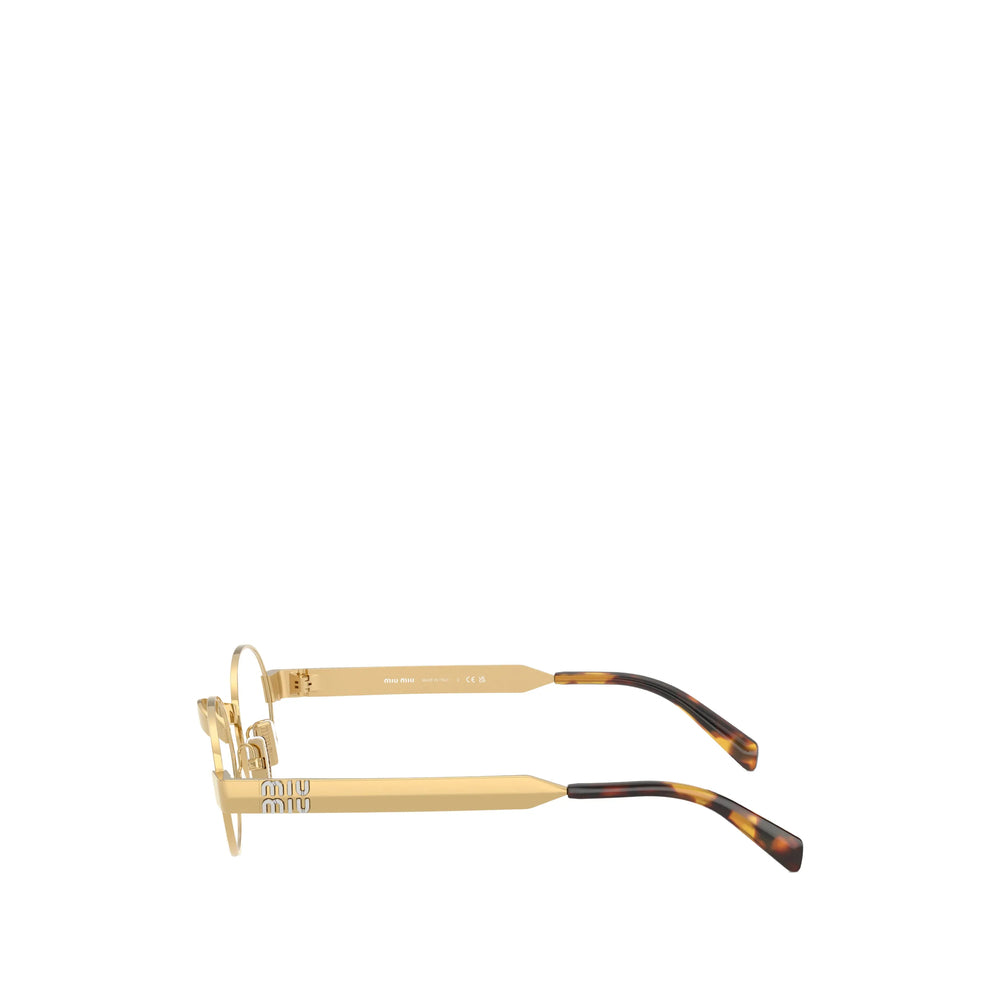 Miu Miu Gold Glasses & Frames Men
