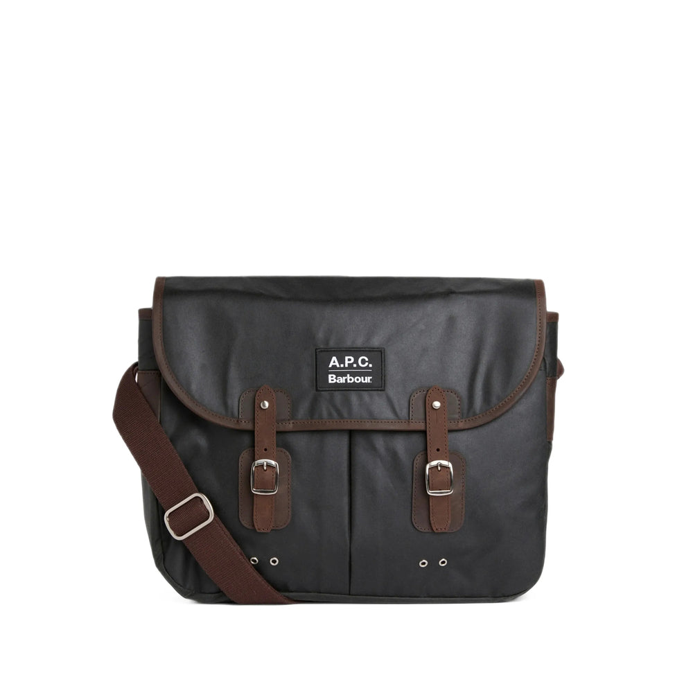 Barbour X A.P.C. Green Messenger Bags Men