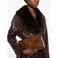 Saint Laurent Saint Laurent Brown Clutch Bags Women