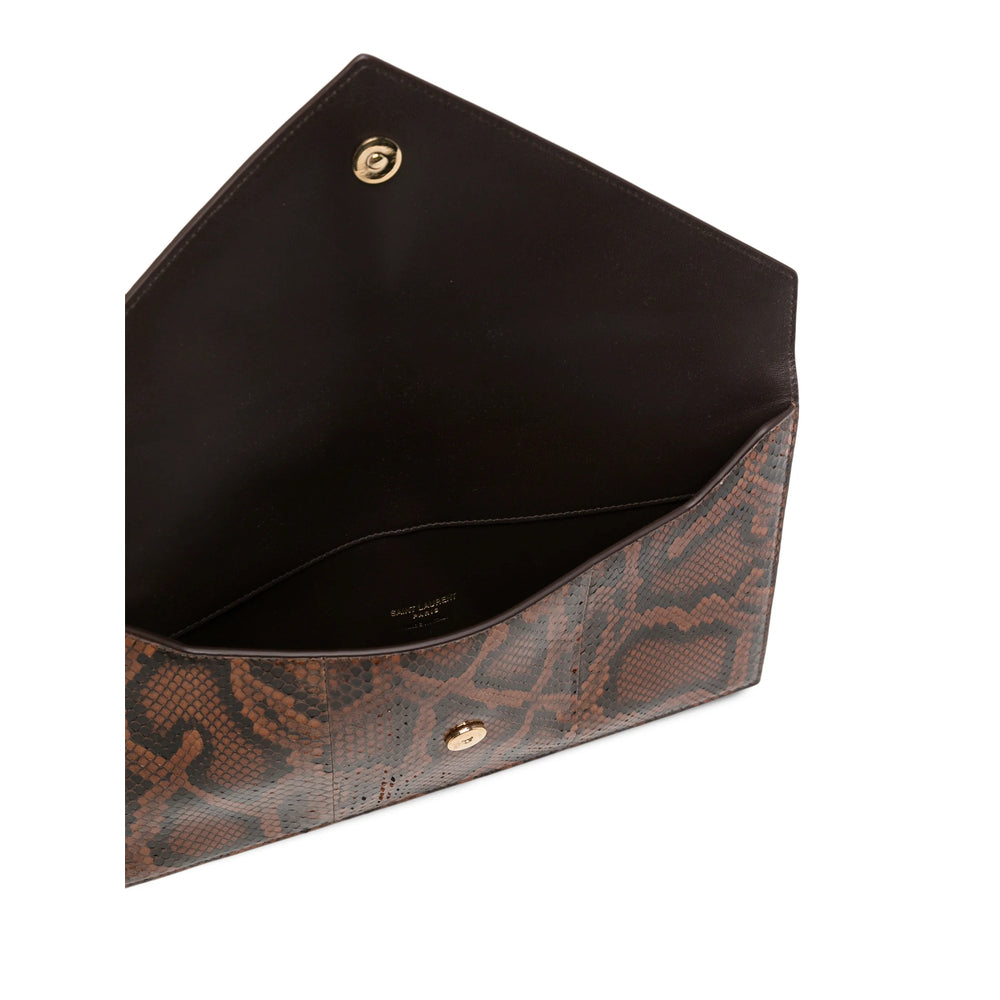 Saint Laurent Saint Laurent Brown Clutch Bags Women