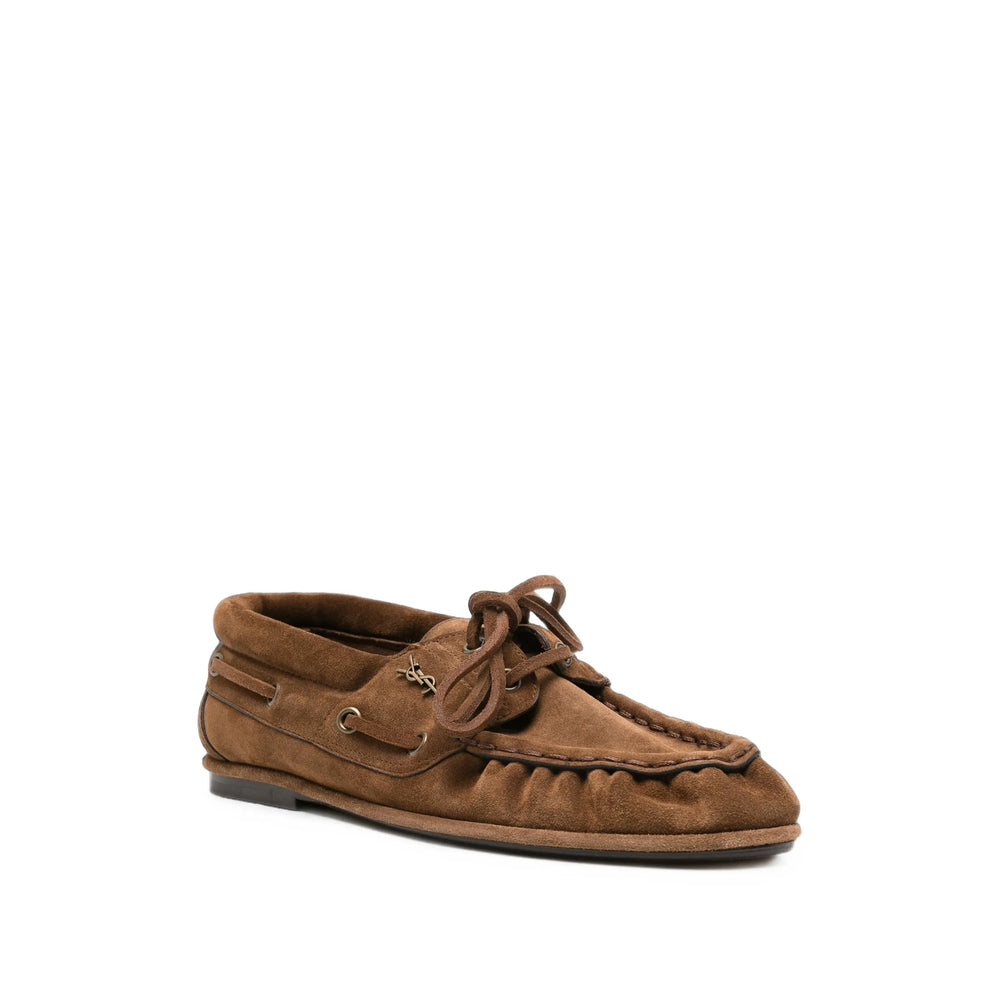 Saint Laurent Brown Loafers Women