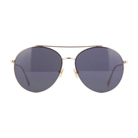 Tom Ford Sunglasses Round Full Rim, Gold Frame and Grey Lens FT075728A