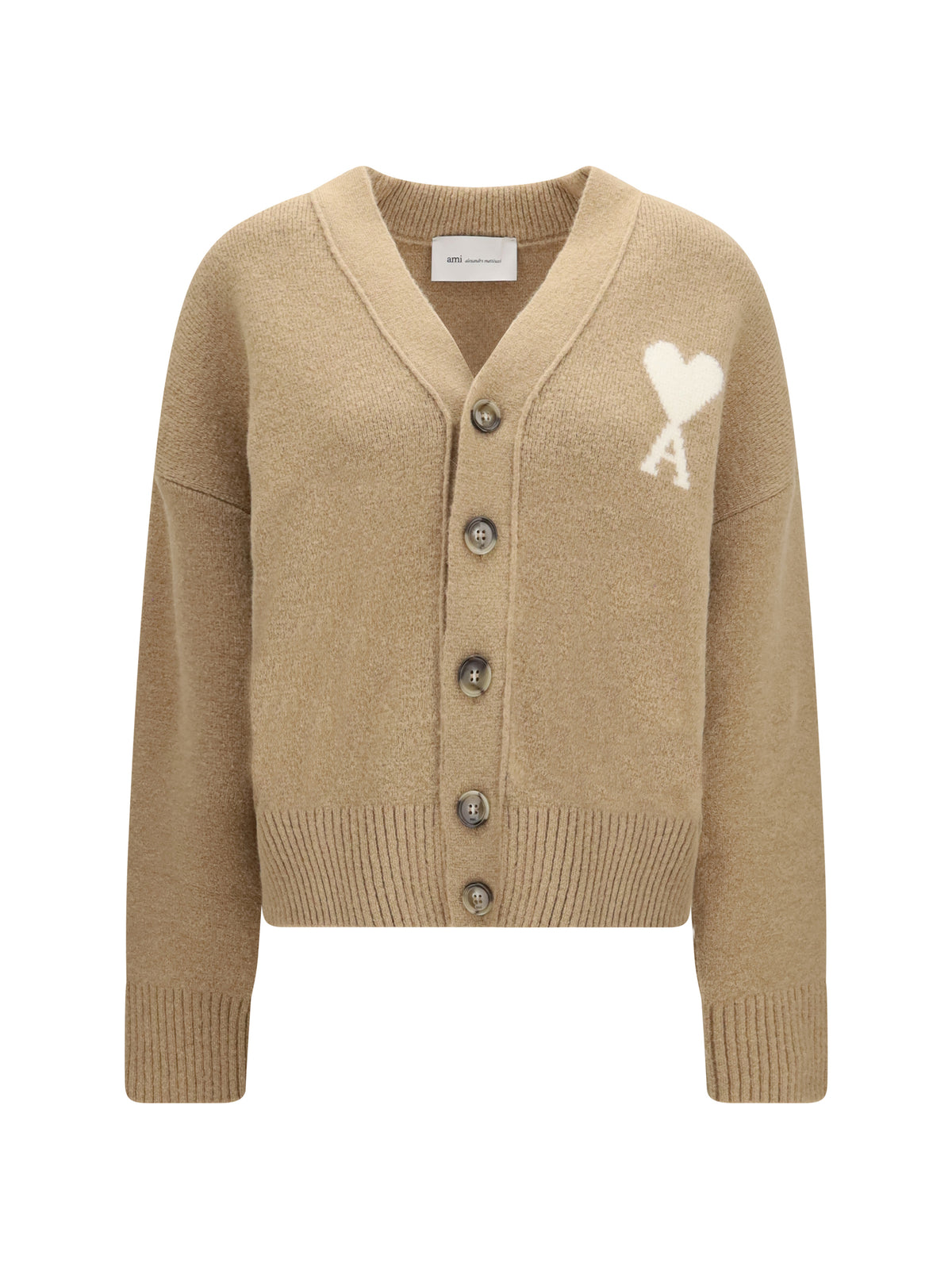 Ami Paris Women Ami De Coeur Cardigan In Alpaca