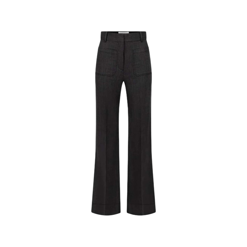 Victoria Beckham Victoria Beckham Grey Trousers - High-Waisted Trousers Women