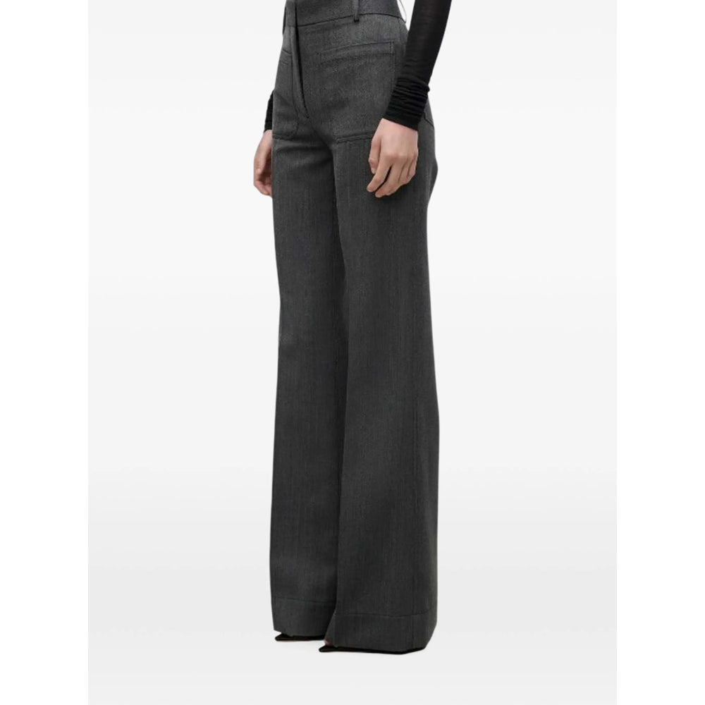 Victoria Beckham Victoria Beckham Grey Trousers - High-Waisted Trousers Women