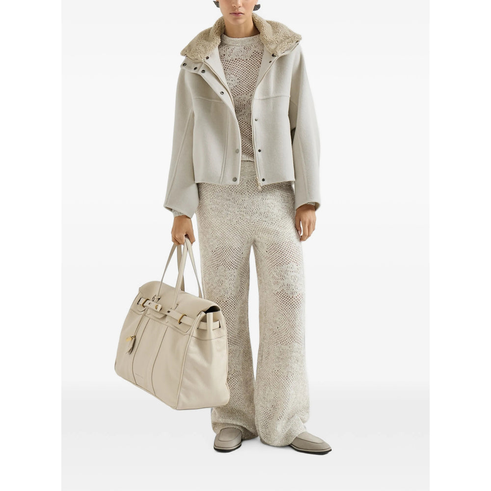Brunello Cucinelli Brunello Cucinelli Neutrals Jackets - Faux Fur & Shearling Jackets Women